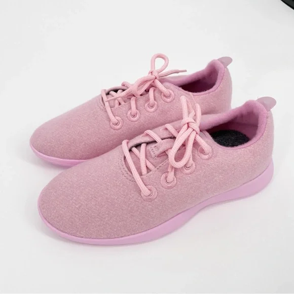 Allbirds Girls Smallbirds Wool Runner Sneakers Pink Shoes Kids - Picture 3 of 12